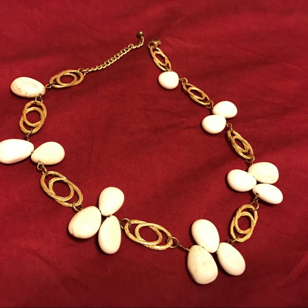 Brand new gold and bone necklace